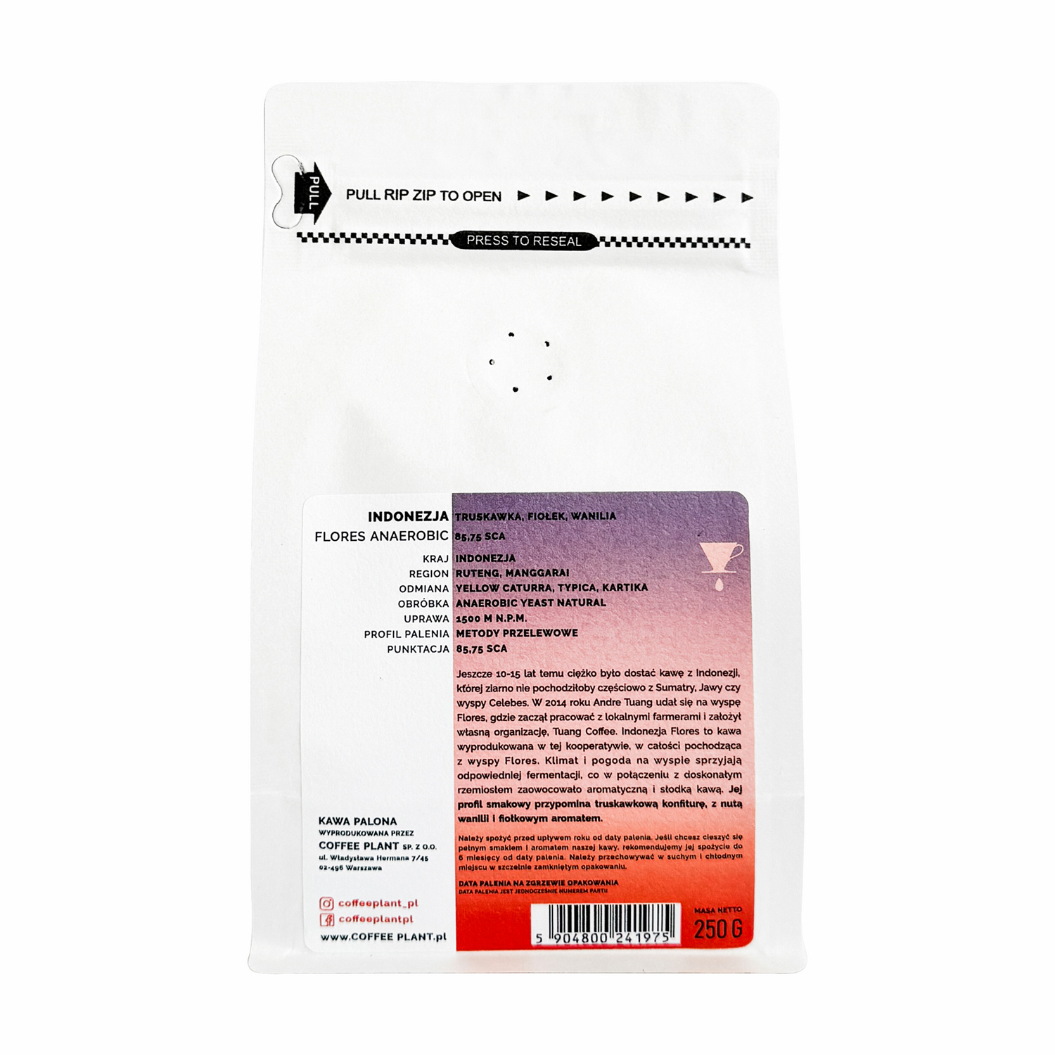 COFFEE PLANT - Indonesia Yeast Anaerobic Filter 250g