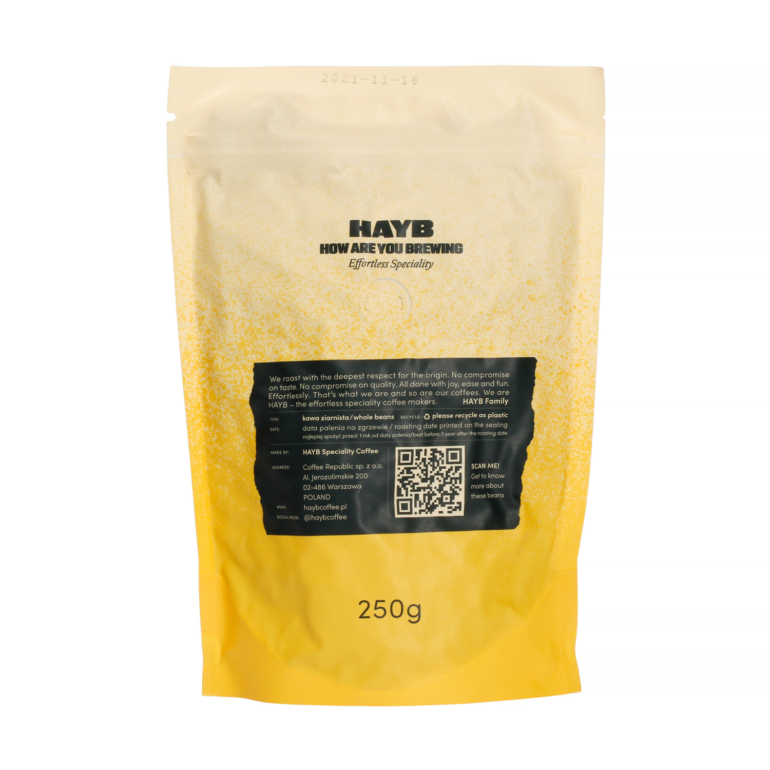 HAYB - Yellow Espresso Blend DARK 250g