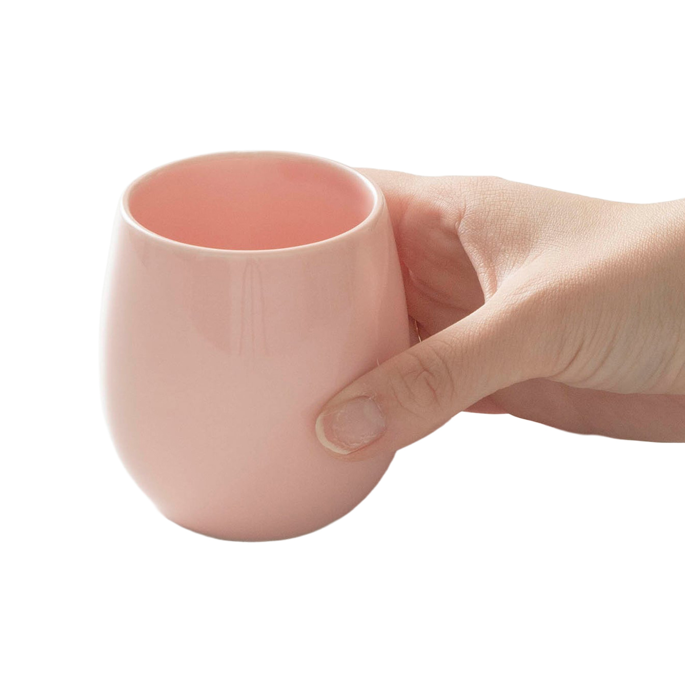 ORIGAMI - Filiżanka ceramiczna Barrel Flavor 210ml - różowy