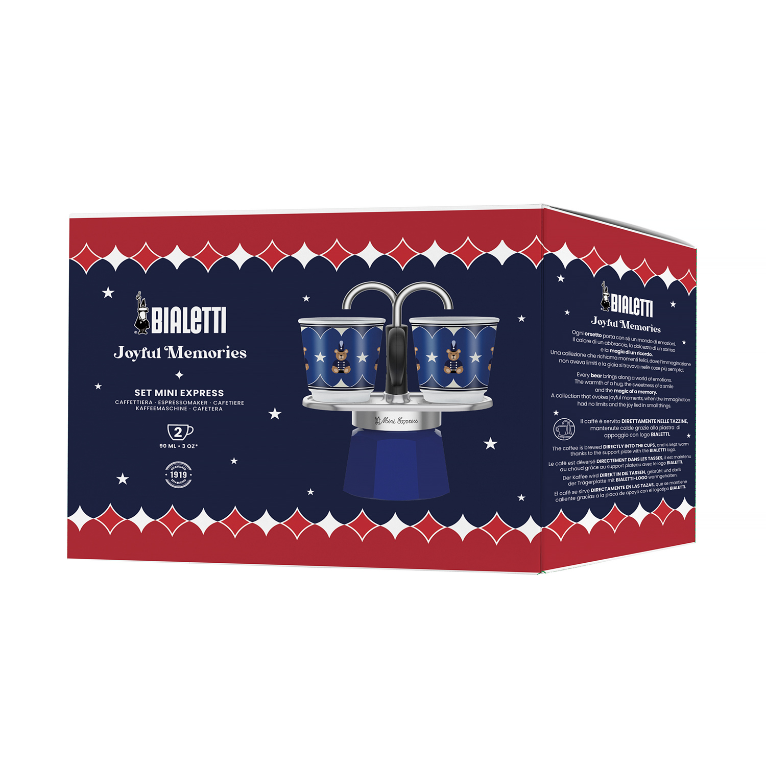 Bialetti - Joyful Christmas Mini Express 2tz + 2 Cups