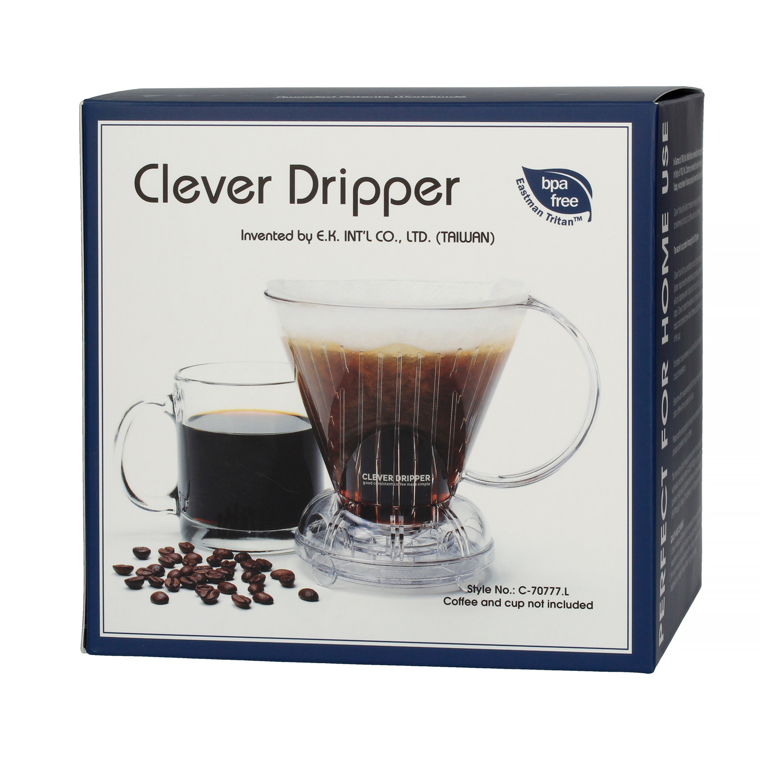 Clever Dripper - Zaparzacz do kawy L 500ml przezroczysty szary