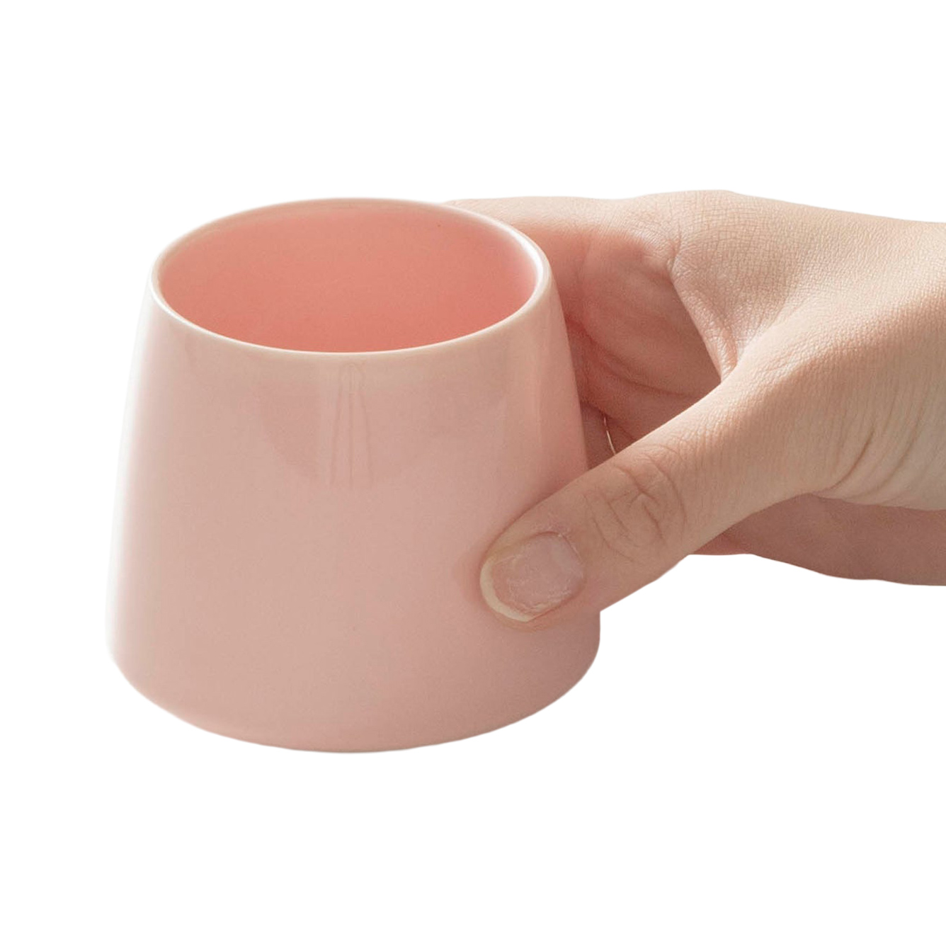 ORIGAMI - Filiżanka ceramiczna Aroma Flavor 200 ml - różowy