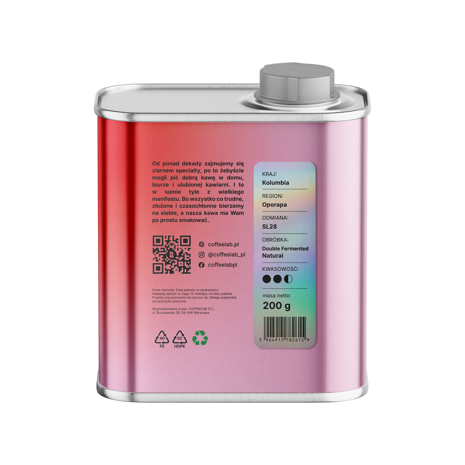 COFFEELAB - Colombia Finca Quebraditas Filter 200 g