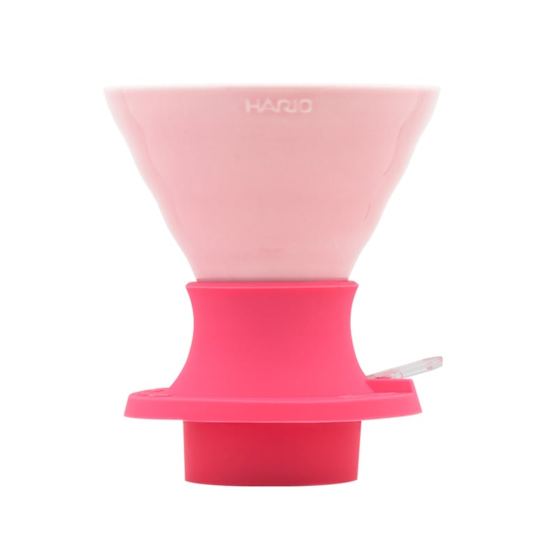 Hario - Zestaw Immersion Switch Berry Pink - dripper ceramiczny V60-02 + filtry