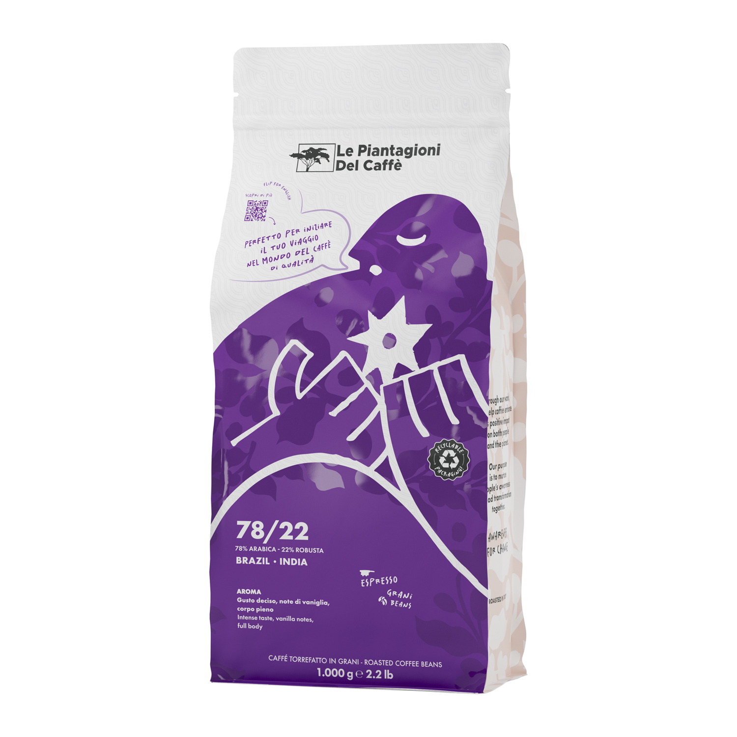 Le Piantagioni del Caffe - kawa ziarnista 78/22 - 1 kg