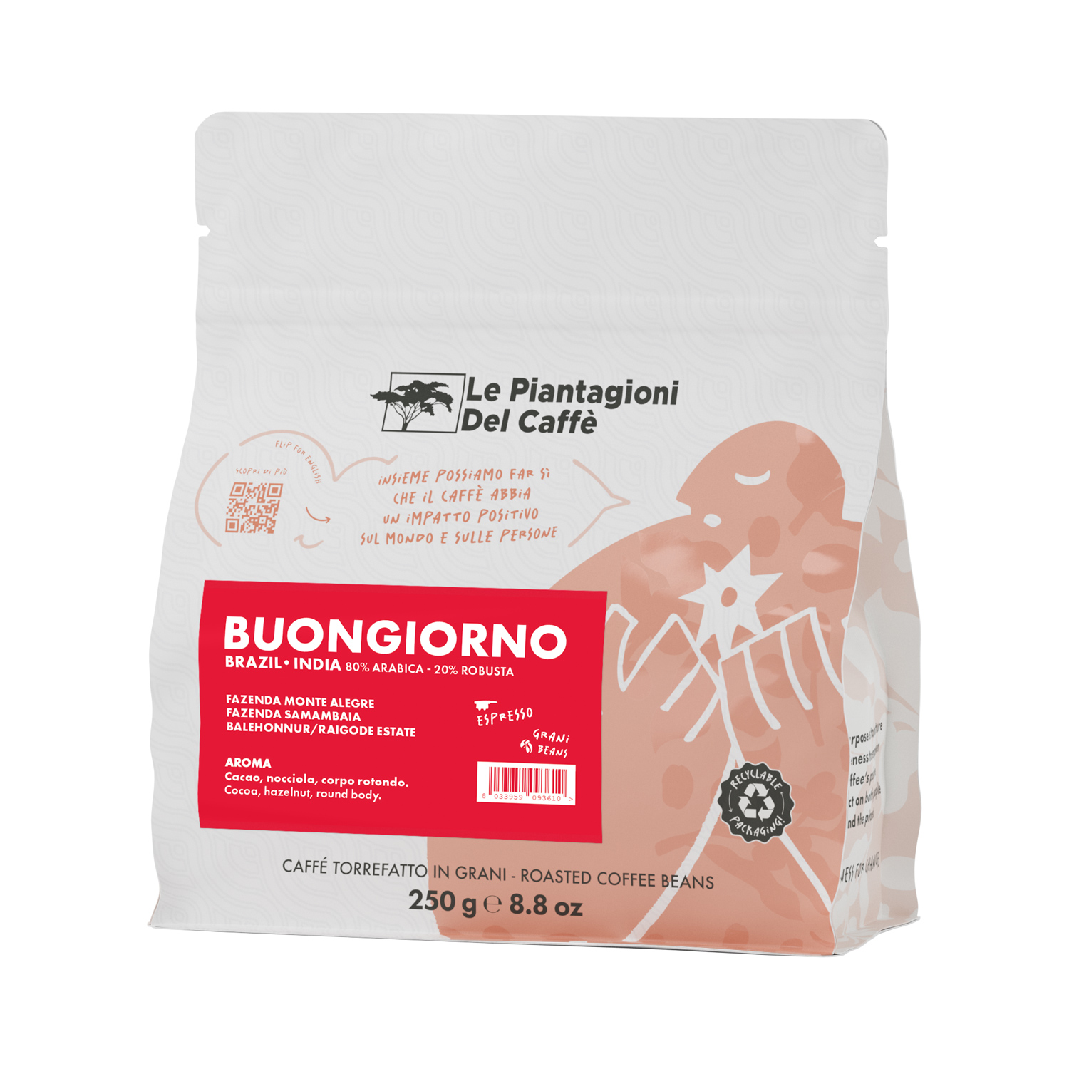 Le Piantagioni del Caffe - kawa ziarnista Buongiorno Espresso 250 g
