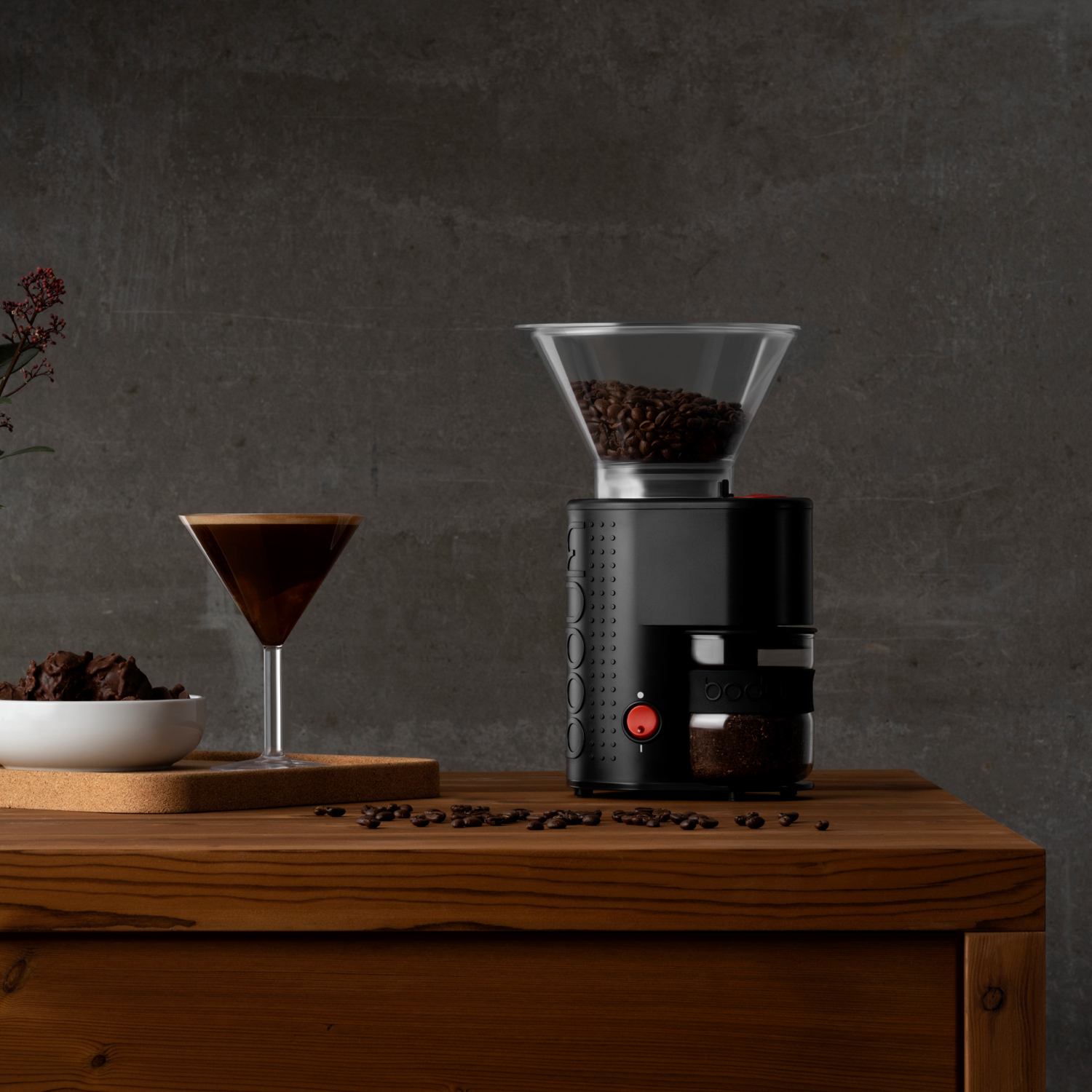 Bodum - Młynek automatyczny Bistro Black guma