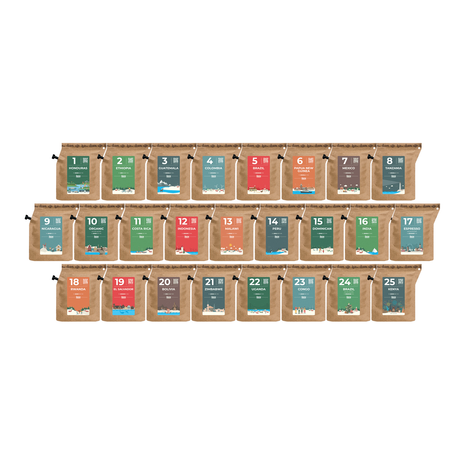 The Brew Company - Advent Calendar Festive Red Coffee Omniroast 525 g