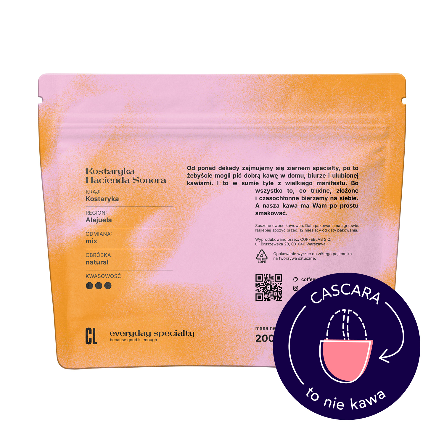 COFFEELAB - Cascara Kostaryka Hacienda Sonora 200 g