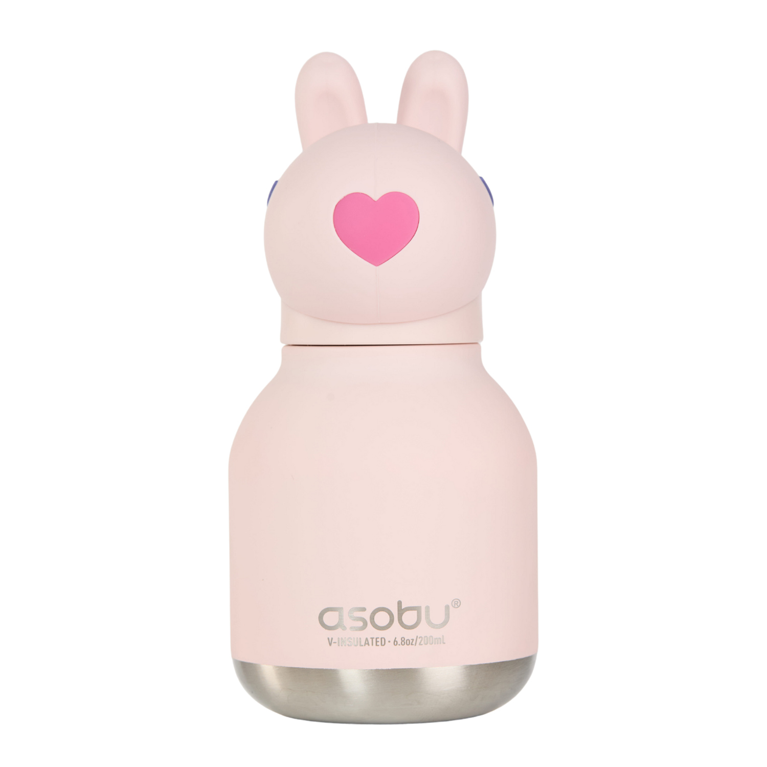 Asobu - Mini Bestie Królik - Butelka termiczna ze słomką 200 ml