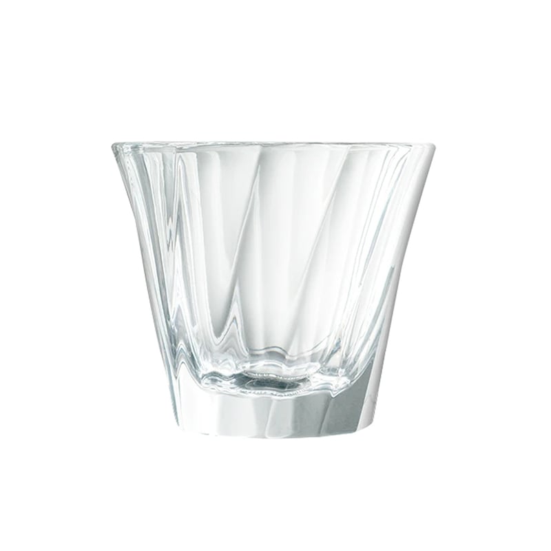 KRUVE PROPEL Espresso Glass, Hand Made, Double-wall, Clear, 2.5oz,  Scientific Design (set of two)