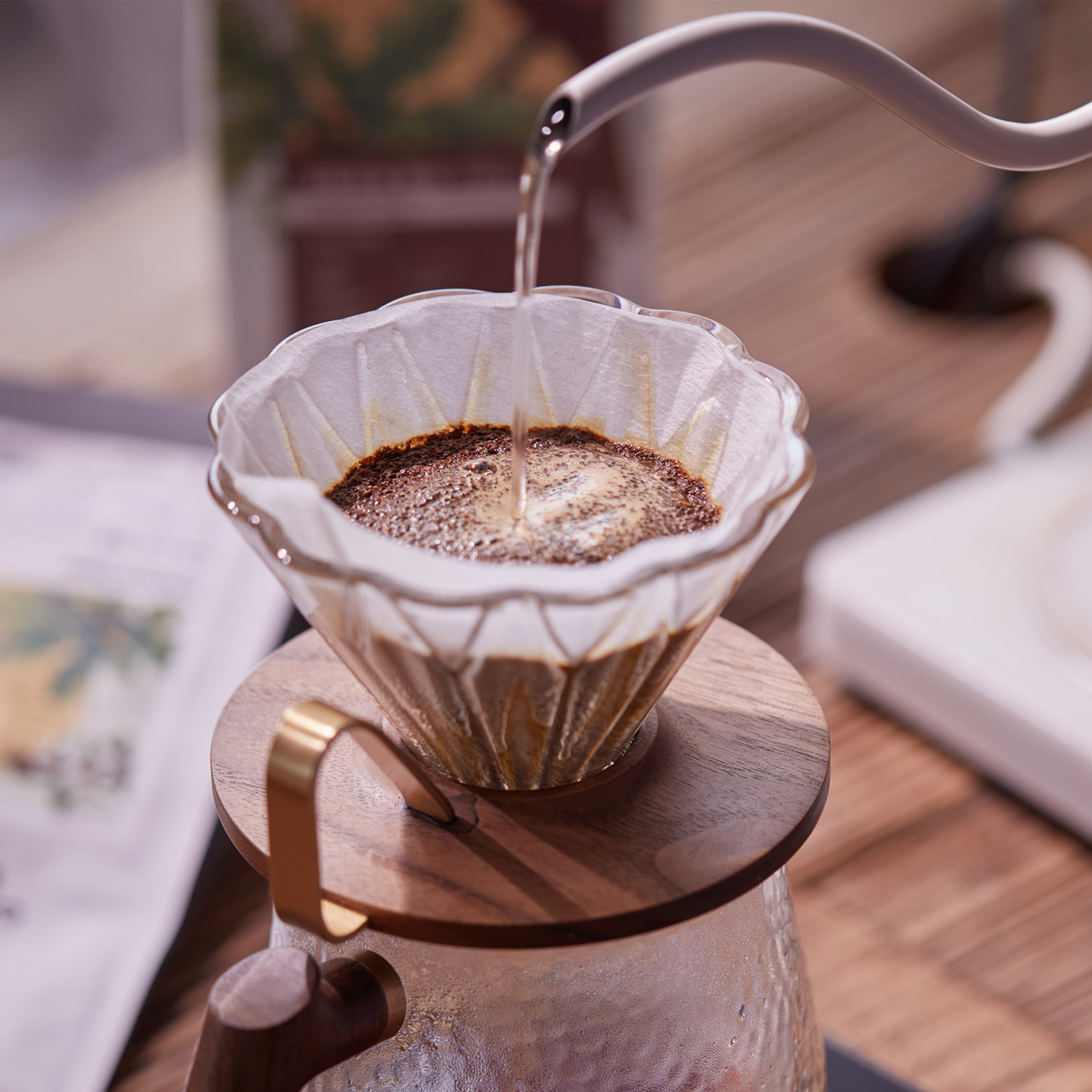 zeroHero - dripper szklany Prisma Walnut 1-2 fil.