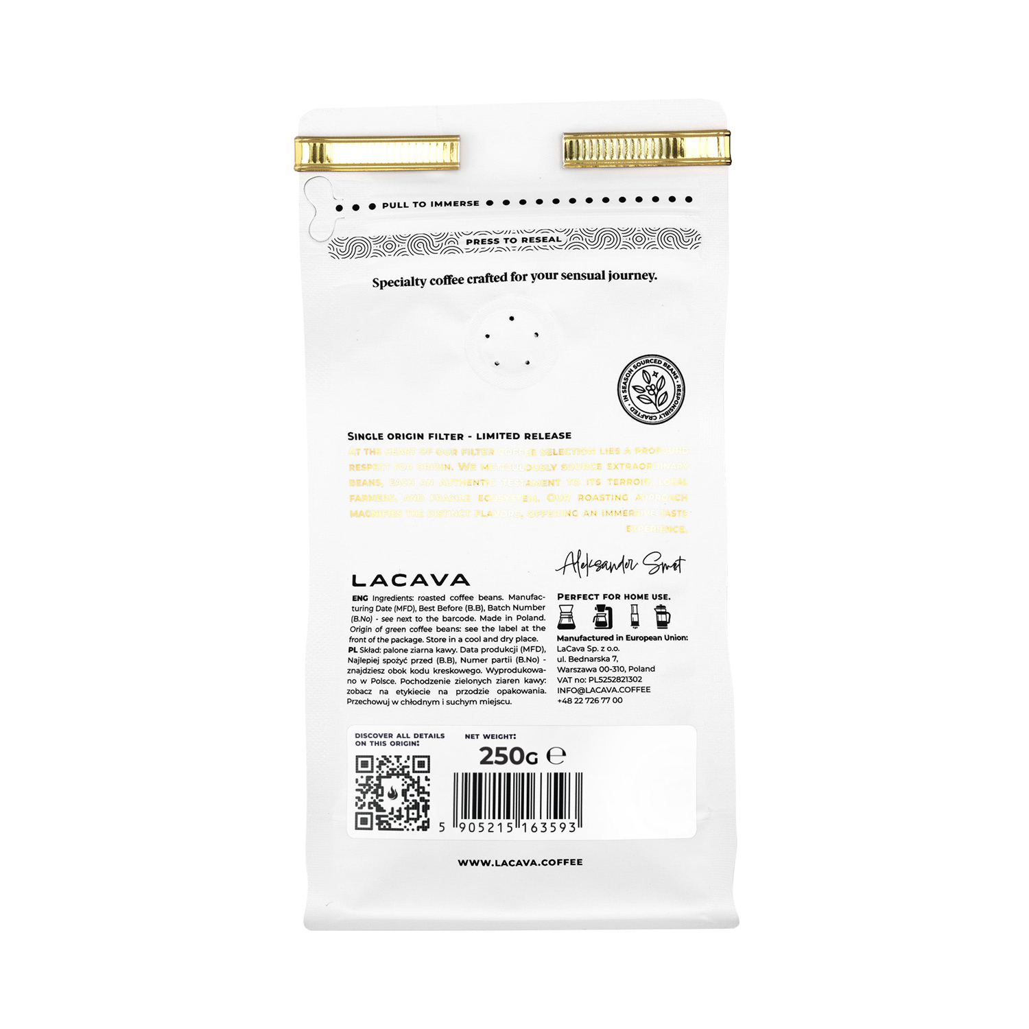 LaCava - kawa ziarnista Kenia Gakuyu-ini Washed Filter 250 g