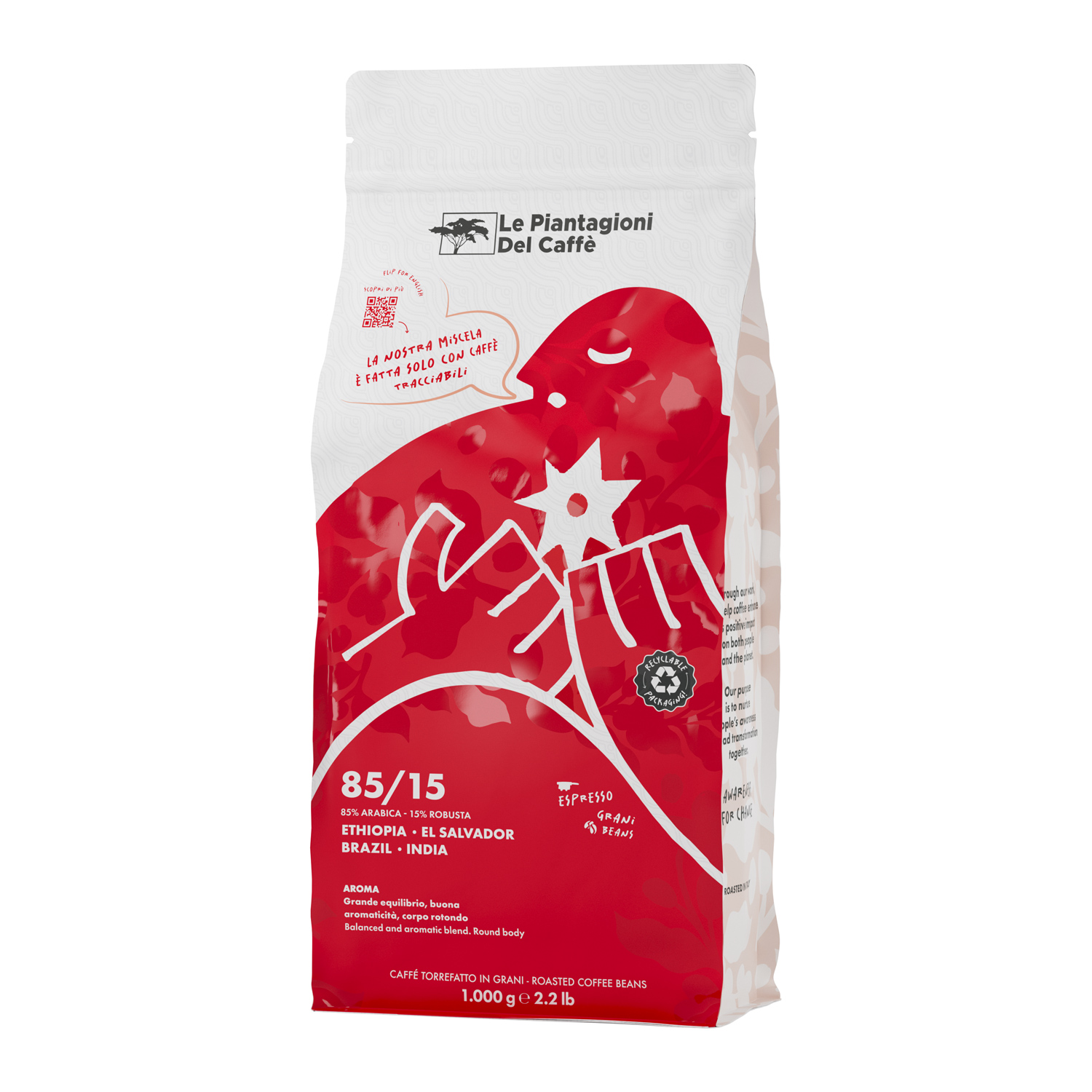 Le Piantagioni del Caffe - kawa ziarnista 85/15 - 1 kg