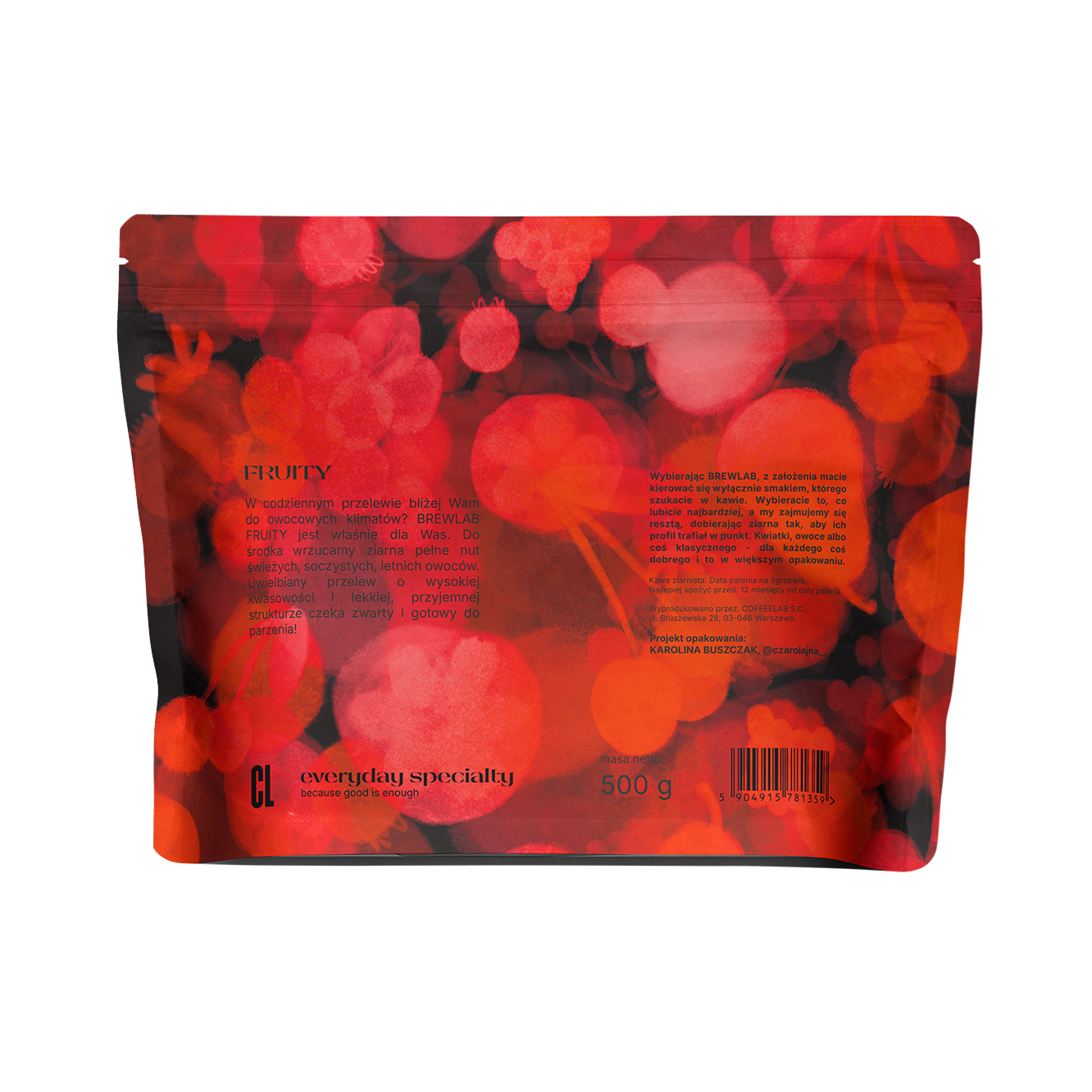 COFFEELAB - kawa ziarnista Brewlab Fruity Filter 500 g