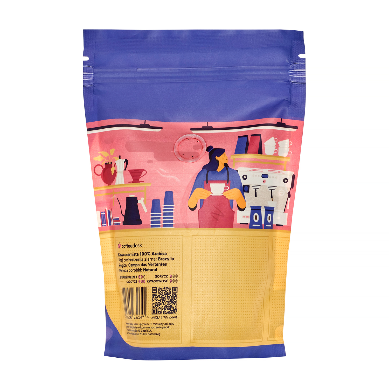 Coffeedesk Esko Barista - kawa ziarnista Brazylia Campo das Vertentes Espresso 250 g