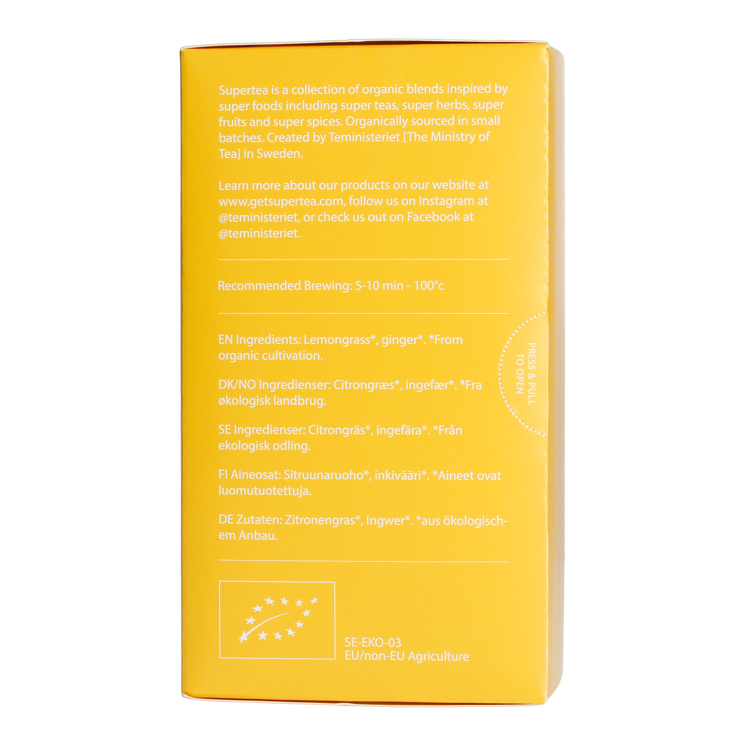 Teministeriet - Supertea Lemongrass Ginger Organic - Herbata 20 Torebek