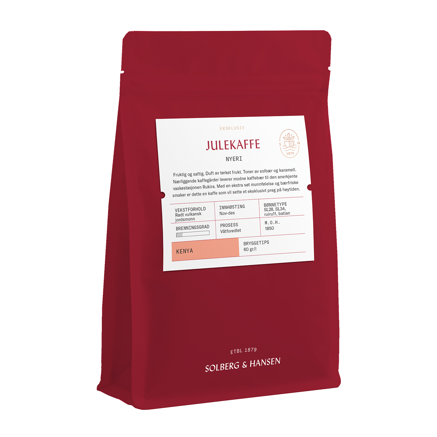 Solberg & Hansen - Eksklusiv Julekaffe Kenia Rukira Washed Filter 250g