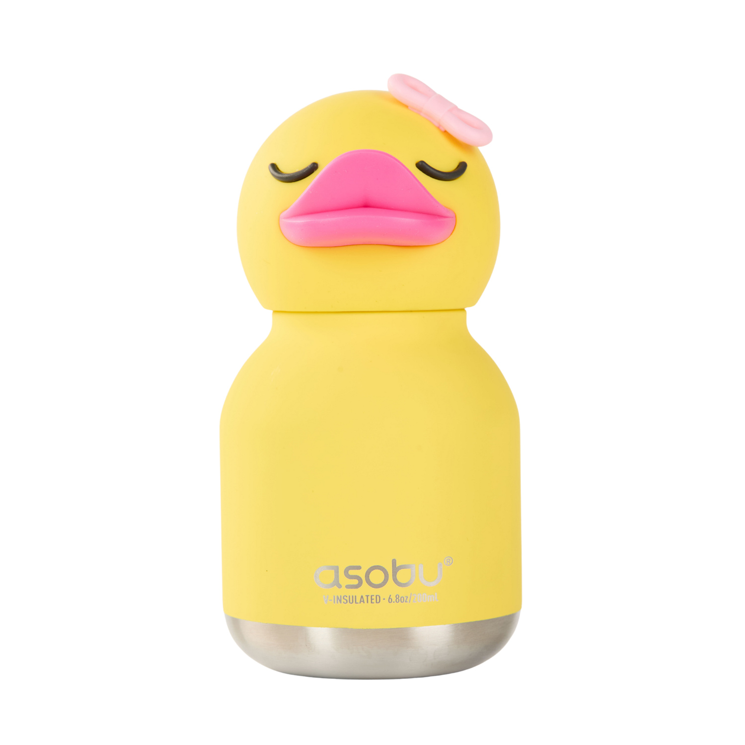 Asobu - Mini Bestie Kaczka - Butelka termiczna ze słomką 200ml