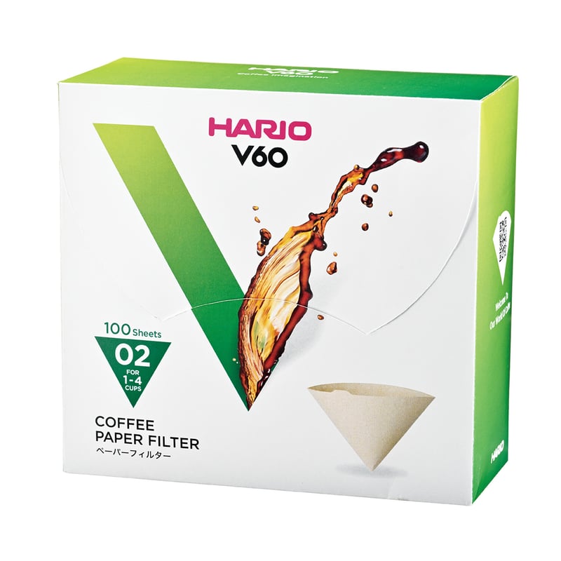 Hario Misarashi Brown Paper Filters - V60-02 - 100 Pieces Carton Box