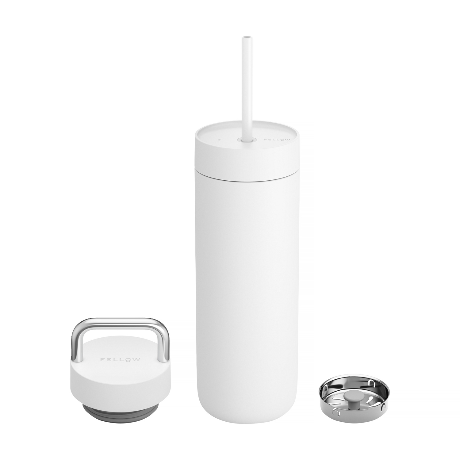 Fellow - Carter 2 in 1 Chill Set - Insulated Mug + 2 Lids White 591ml