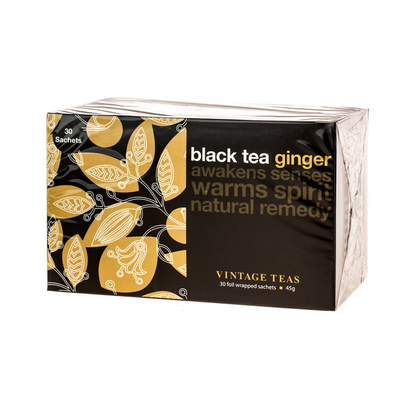 Vintage Teas Black Tea Ginger - 30 teabags