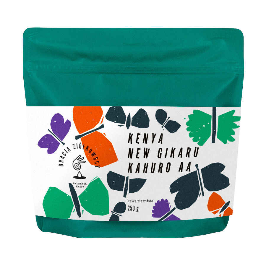 Bracia Ziółkowscy - kawa ziarnista Kenia New Gikaru Kahuro AA Washed Filter 250 g