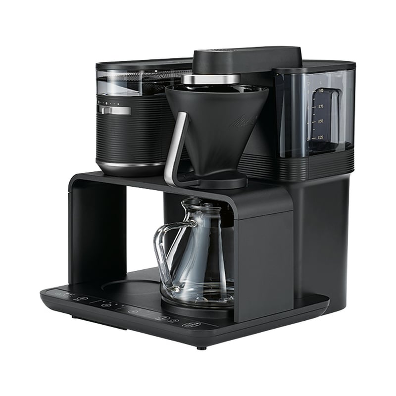 Melitta - EPOS Black-Silver - Filter Coffee Machine with Integrated Grinder