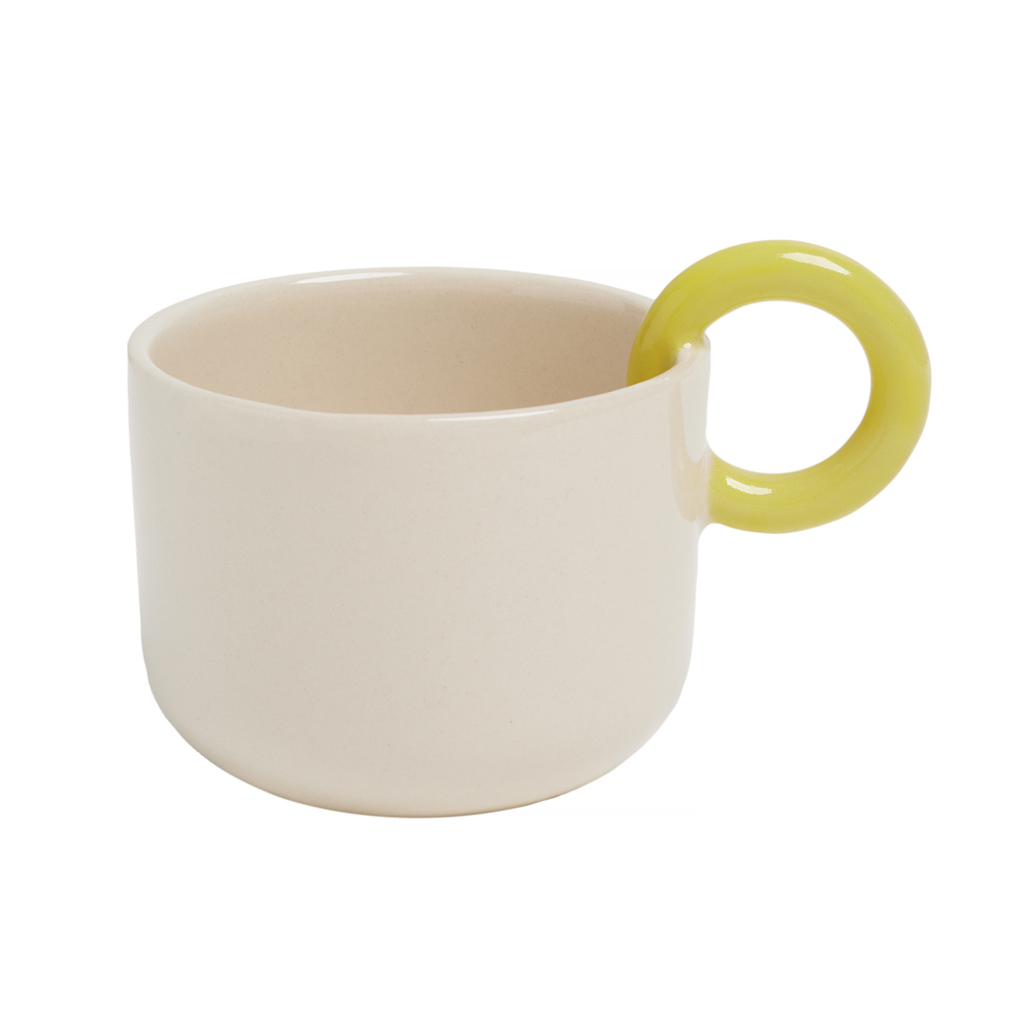 Ceramics 36 - 365 Ceramic Cup 200ml Yellow Cup Holder