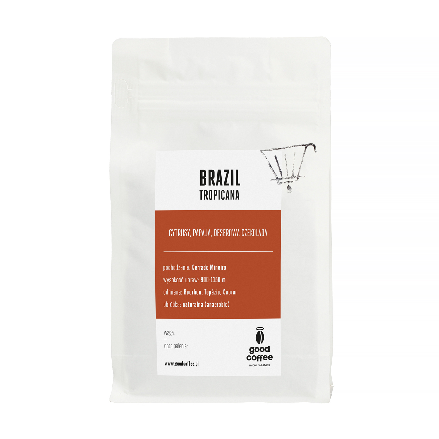 Good Coffee - kawa ziarnista Brazylia Tropicana Natural Filter 250 g