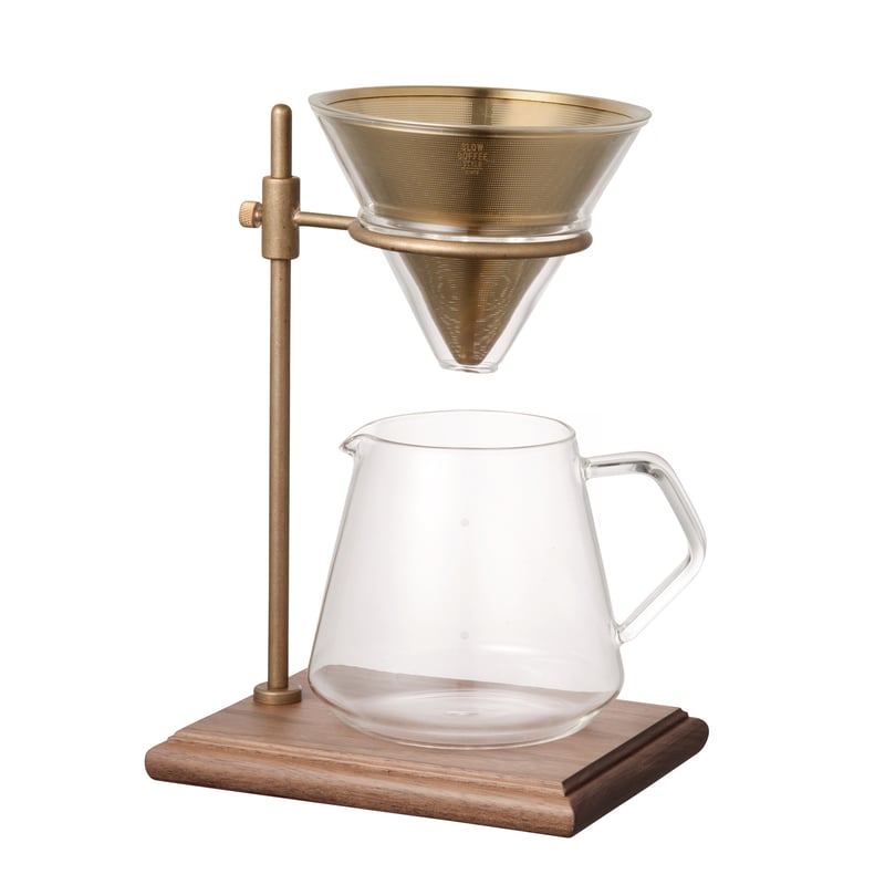 KINTO - SCS-S02 - Glass Dripper 4-cup + Stainless Steel Filter + Stand + Server 700ml