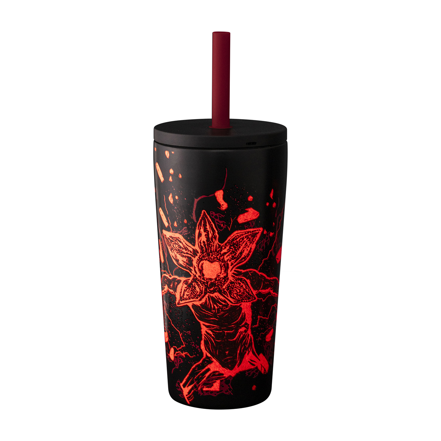 Bialetti - kubek termiczny ze słomką Stranger Things 600ml - świecący w ciemności