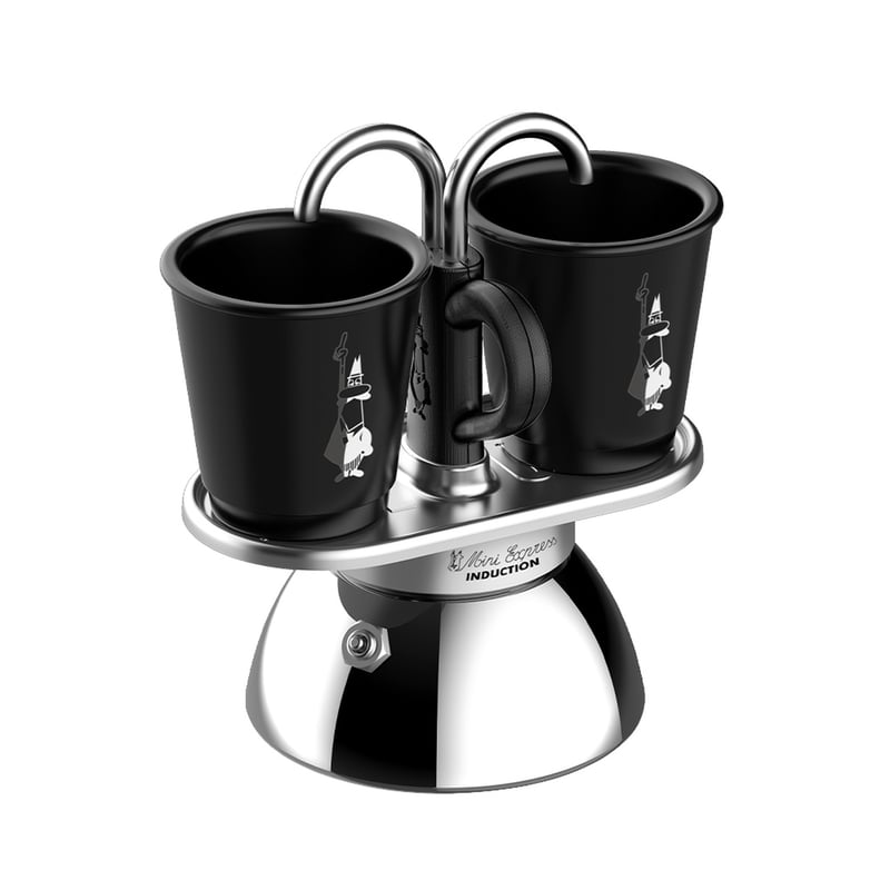 Bialetti Moka Induction 2 Cup - Espresso Coffee Maker - Aluminium/Steel -  Black