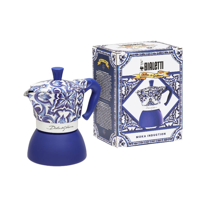 Bialetti Dolce & Gabbana - Moka Induction Mediterranean Blue 4tz