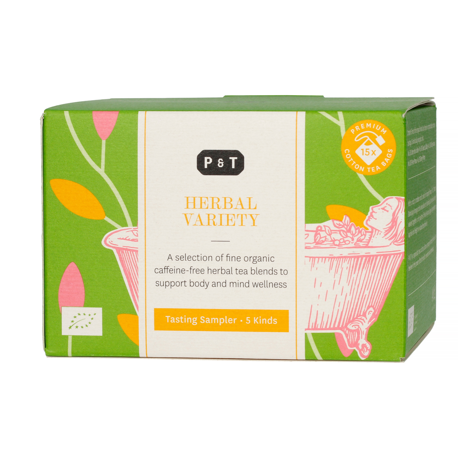 Paper & Tea - Herbal Variety Box Sampler - 15 Tea Bags