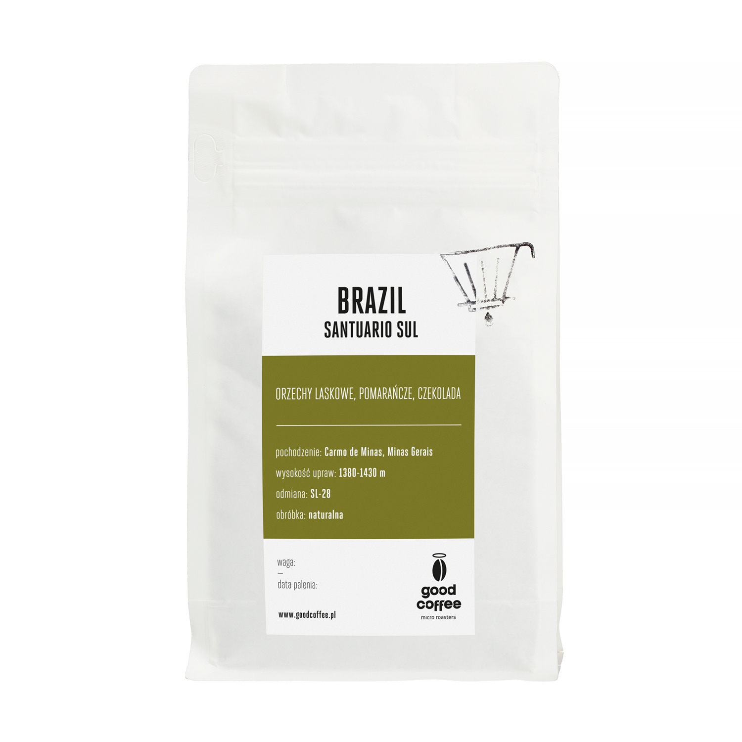 Good Coffee - kawa ziarnista Brazylia Santuario Sul Natural Filter 250 g