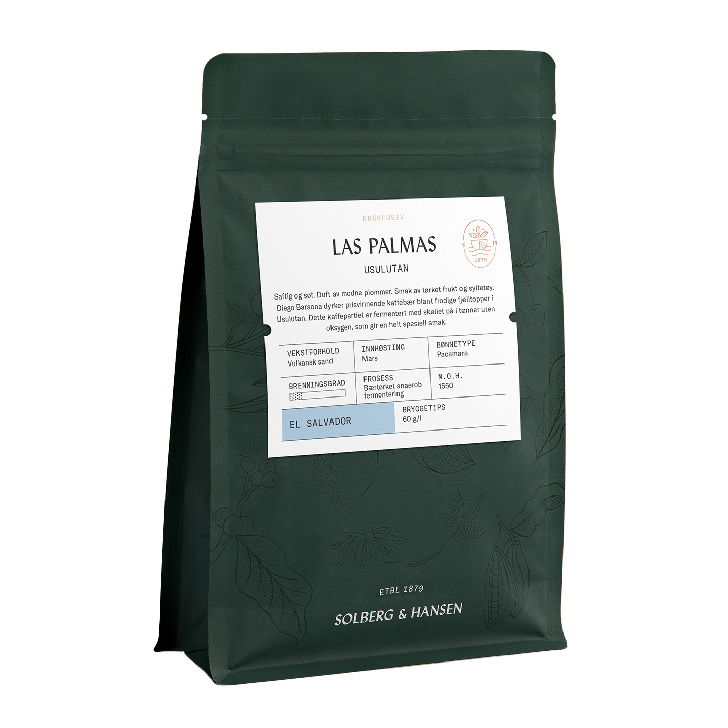 Solberg & Hansen - El Salvador Las Palmas Usulutan Natural Anaerobic Filter 250g