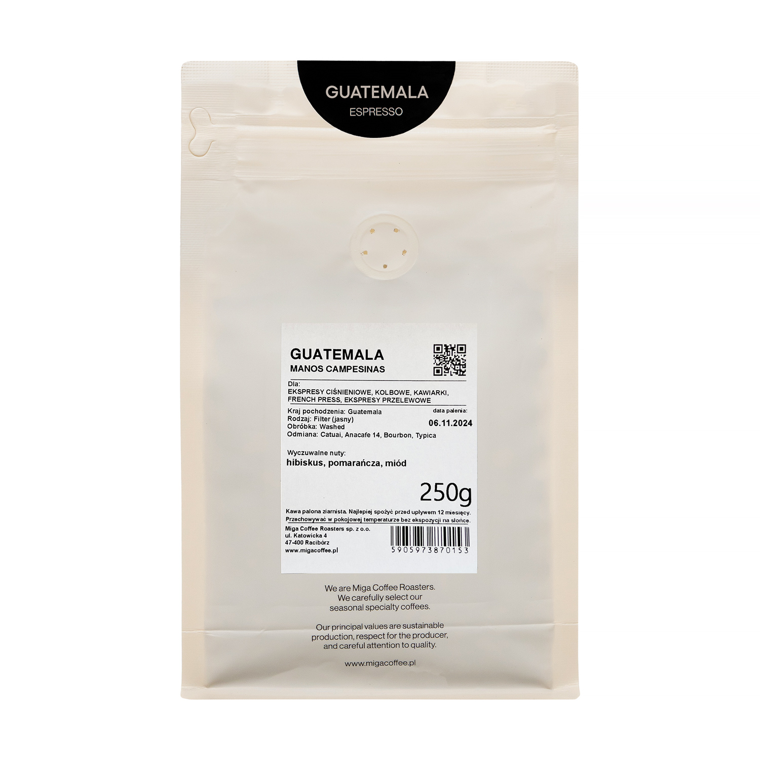 Miga Coffee - Guatemala San Marcos Manos Washed Espresso 250g