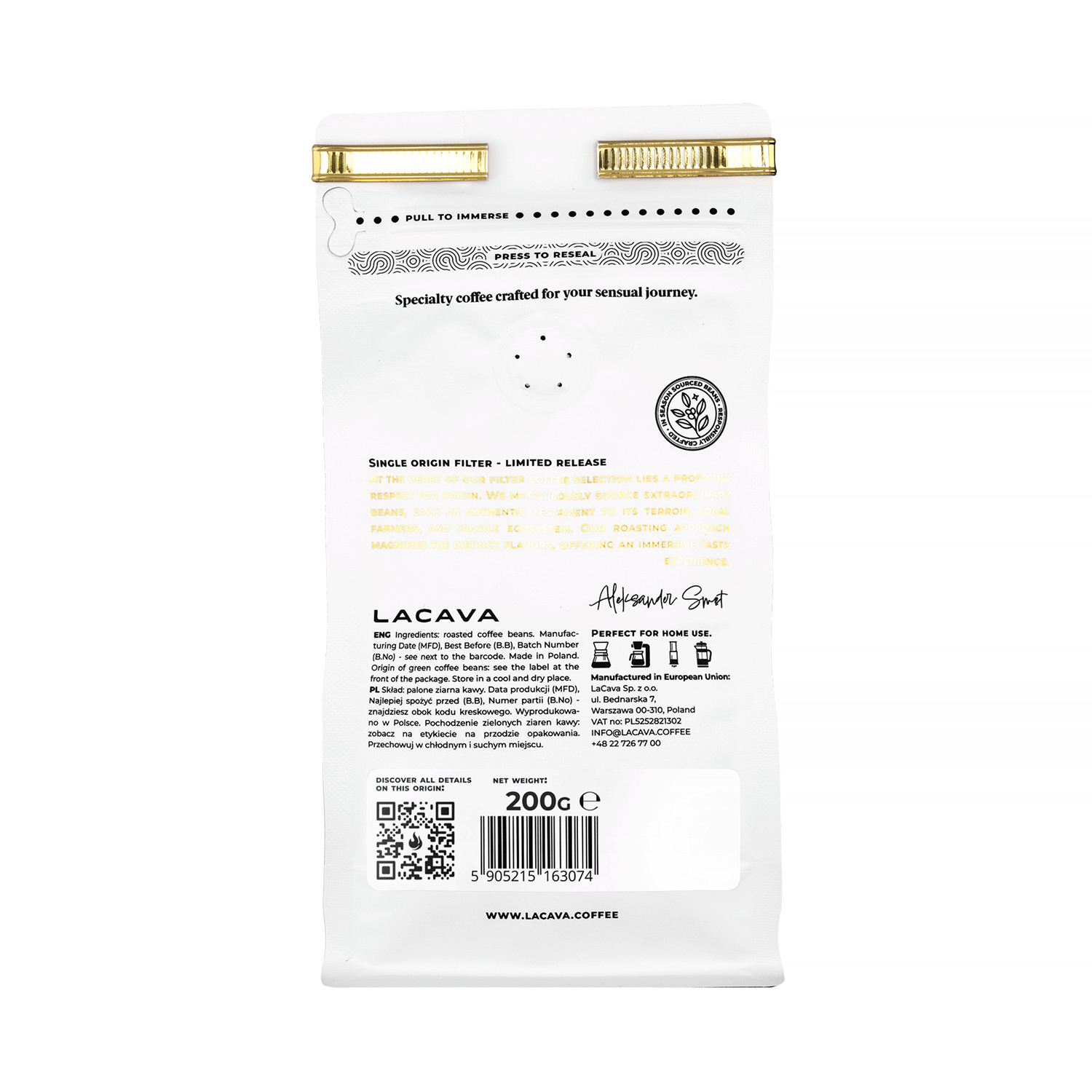 LaCava - Colombia Rodriguez Washed Filter 200g