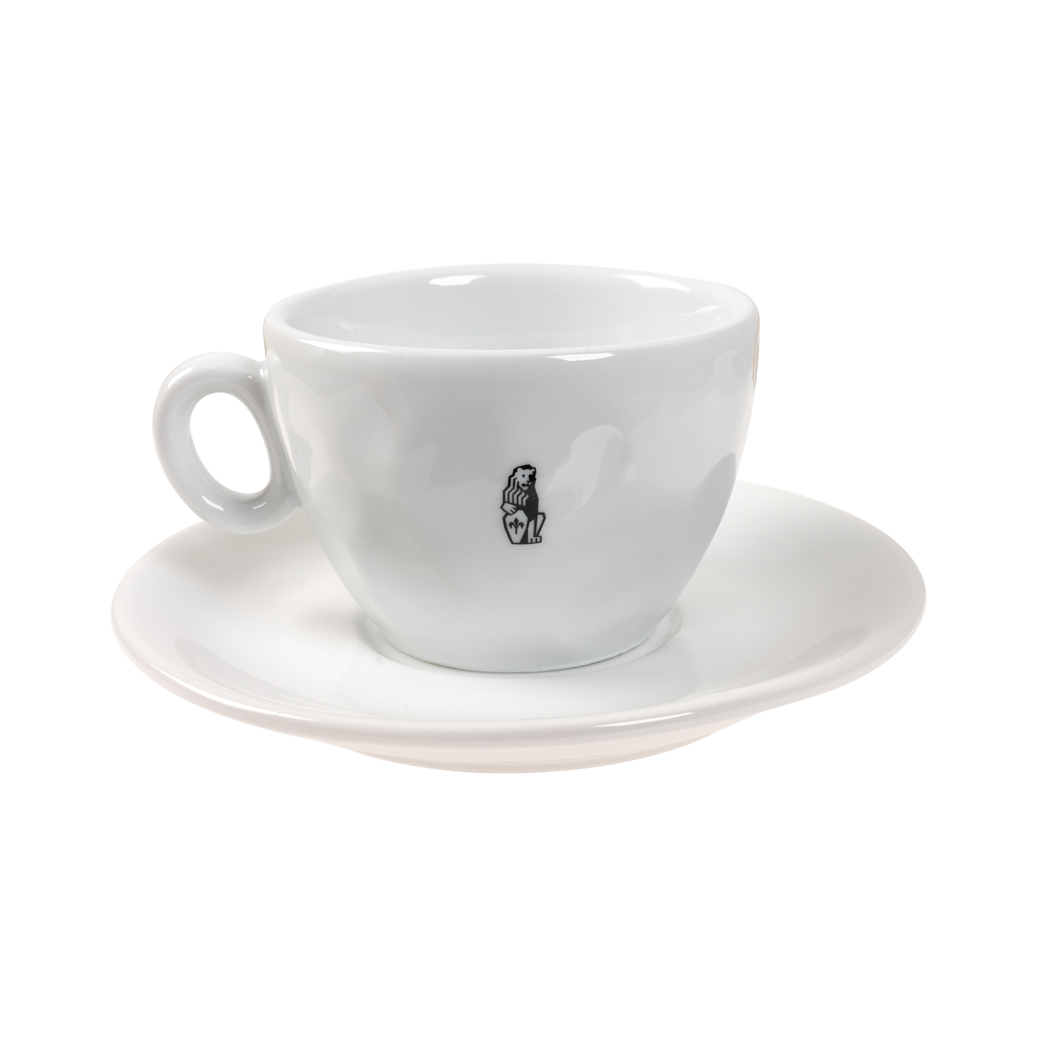 La Marzocco - zestaw 6 filiżanek ze spodkami do cappuccino Lion 210 ml - biały