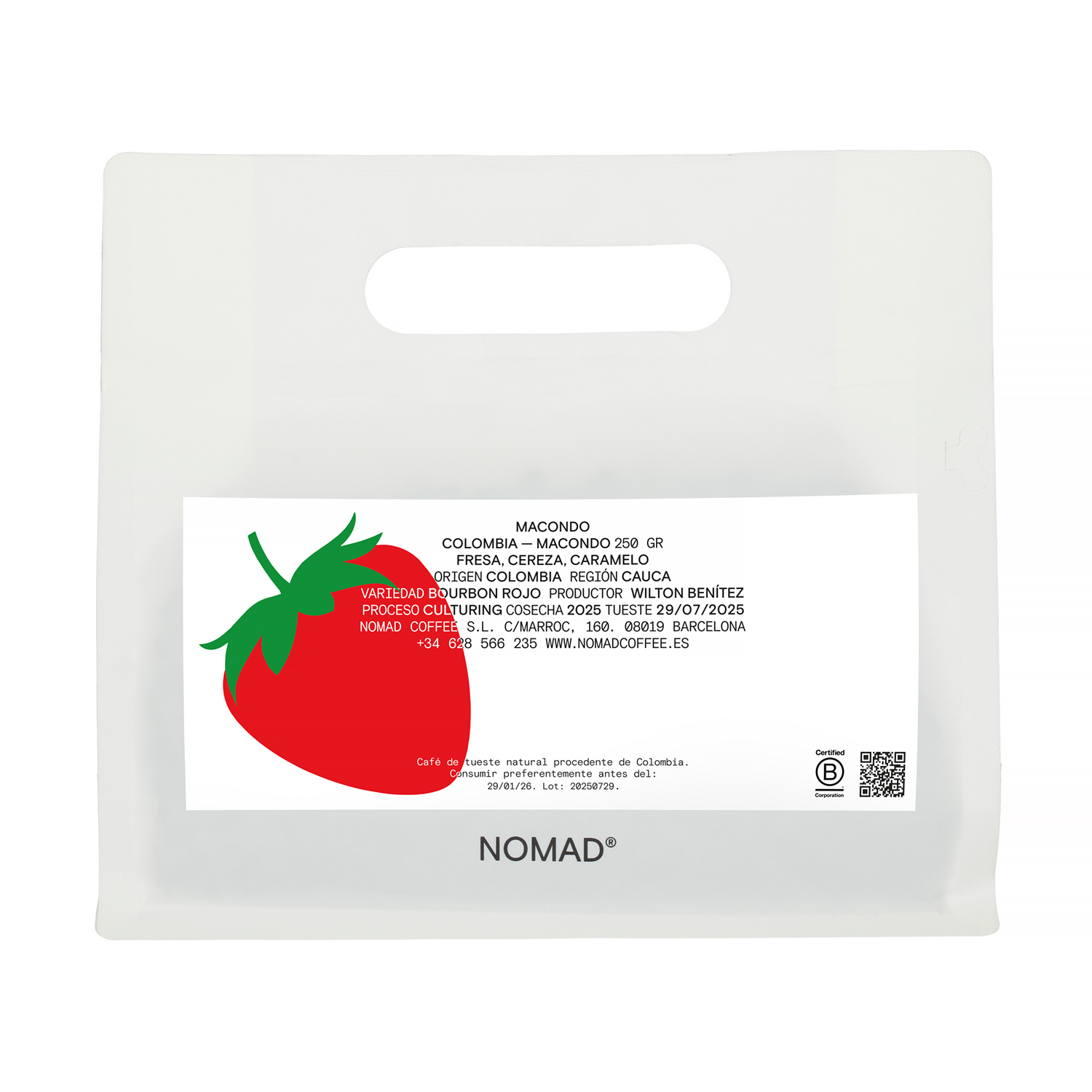 Nomad Coffee - kawa ziarnista Kolumbia Macondo Culturing Omniroast 250 g