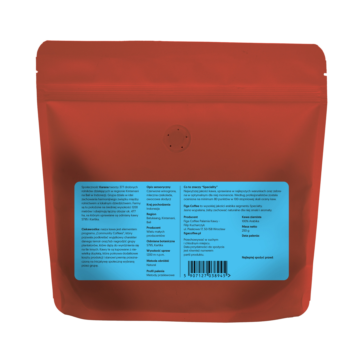 Figa Coffee - kawa ziarnista Bali Karana Natural Filter 250 g