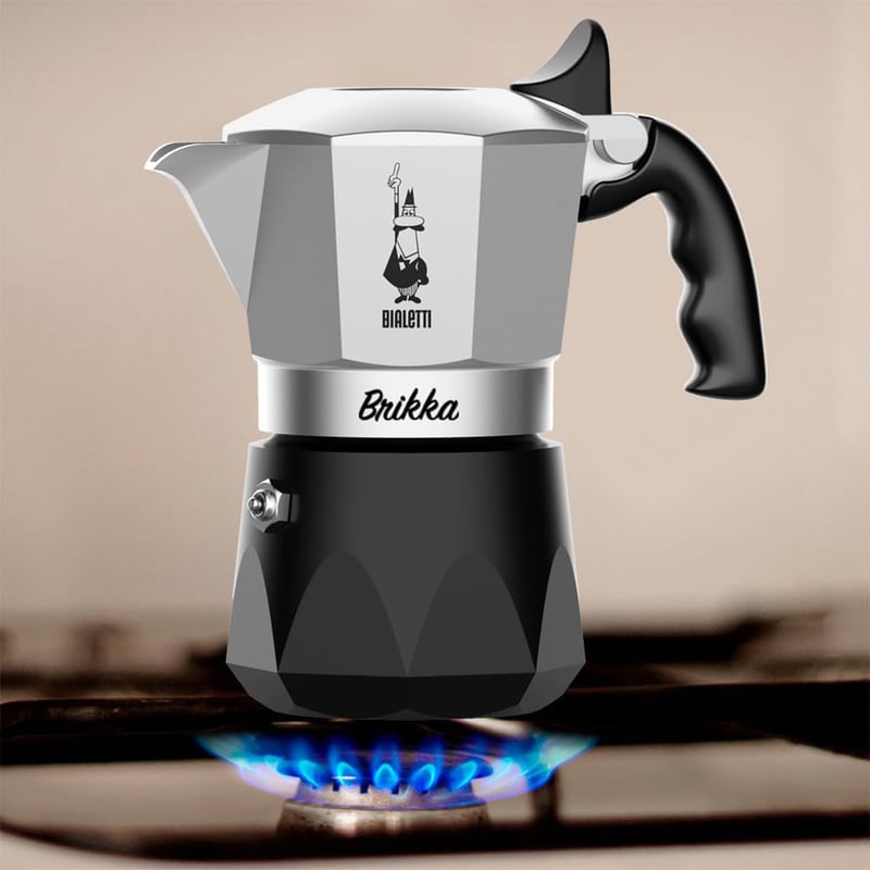 Bialetti Brikka Stove Top Espresso Coffee Maker with Pressurized