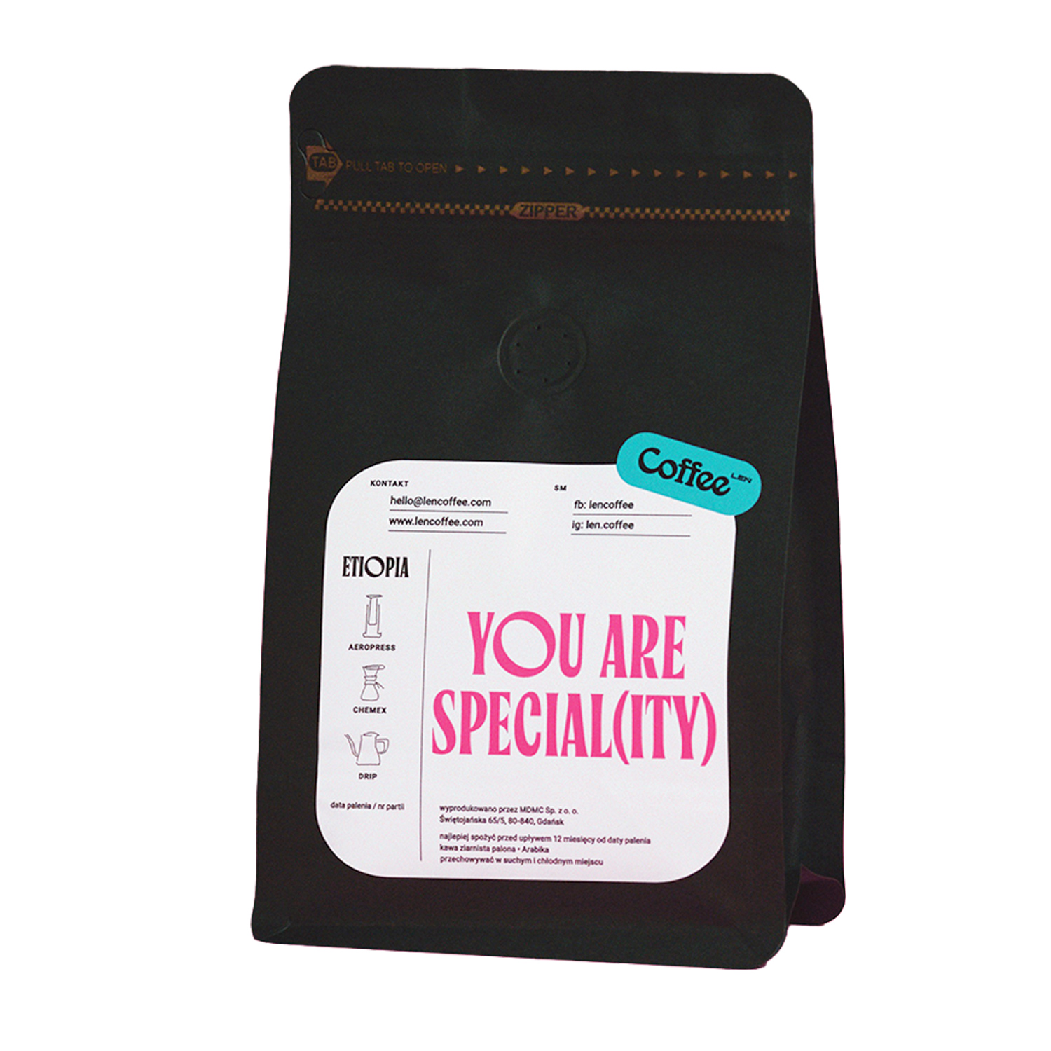 Leń Coffee - kawa ziarnista Etiopia Rumudamo Natural Filter 250 g