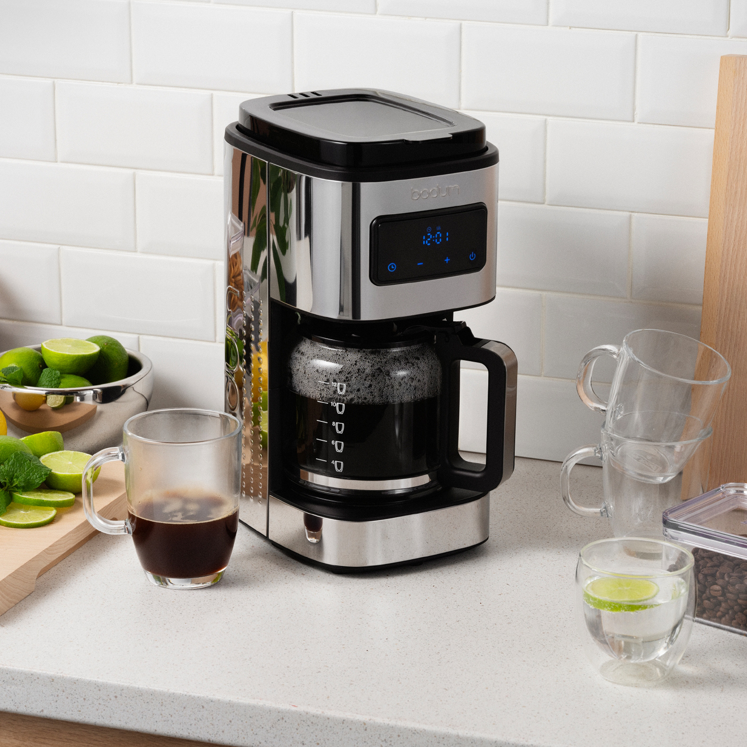 Bodum - Ekspres przelewowy Bistro Chrome 1500 ml