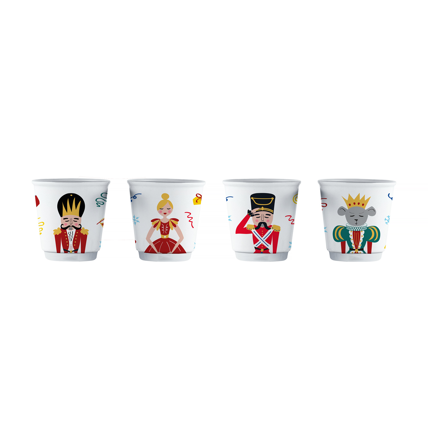 Bialetti - Set of 4 Nutcracker Espresso Cups