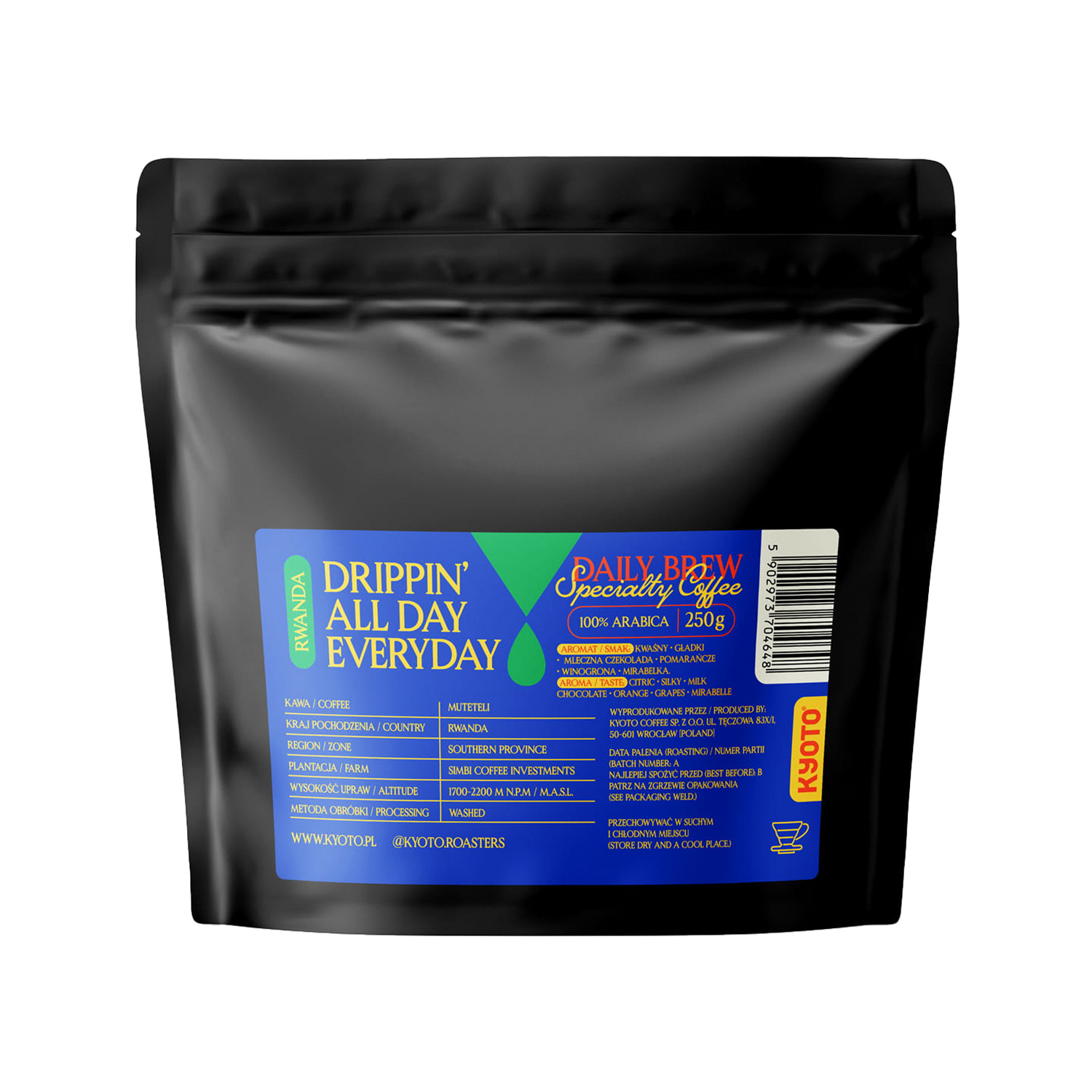 KYOTO - Drippin All Day Everyday Rwanda Washed Filter 250g