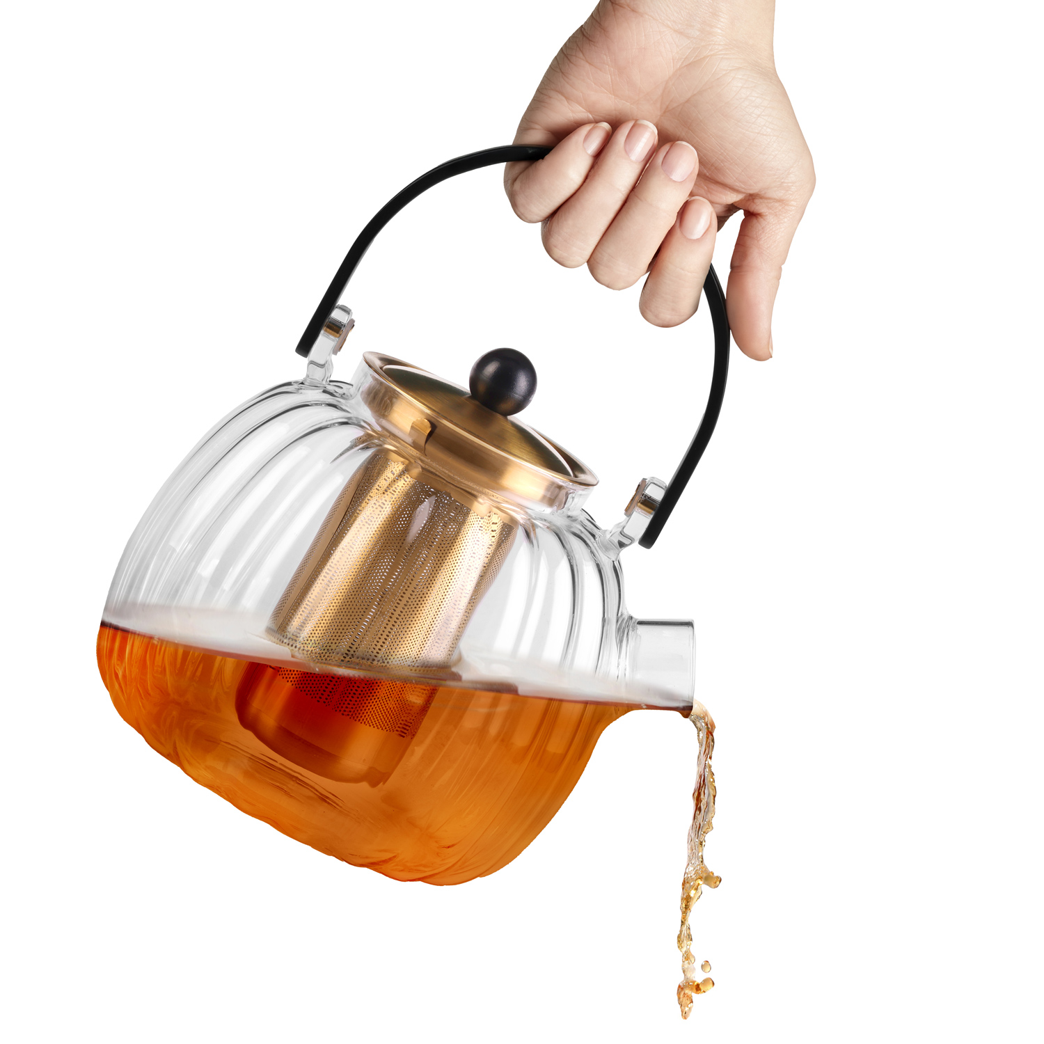 Vialli Design - Zaparzacz do herbaty VOLARE 1000 ml złoty 