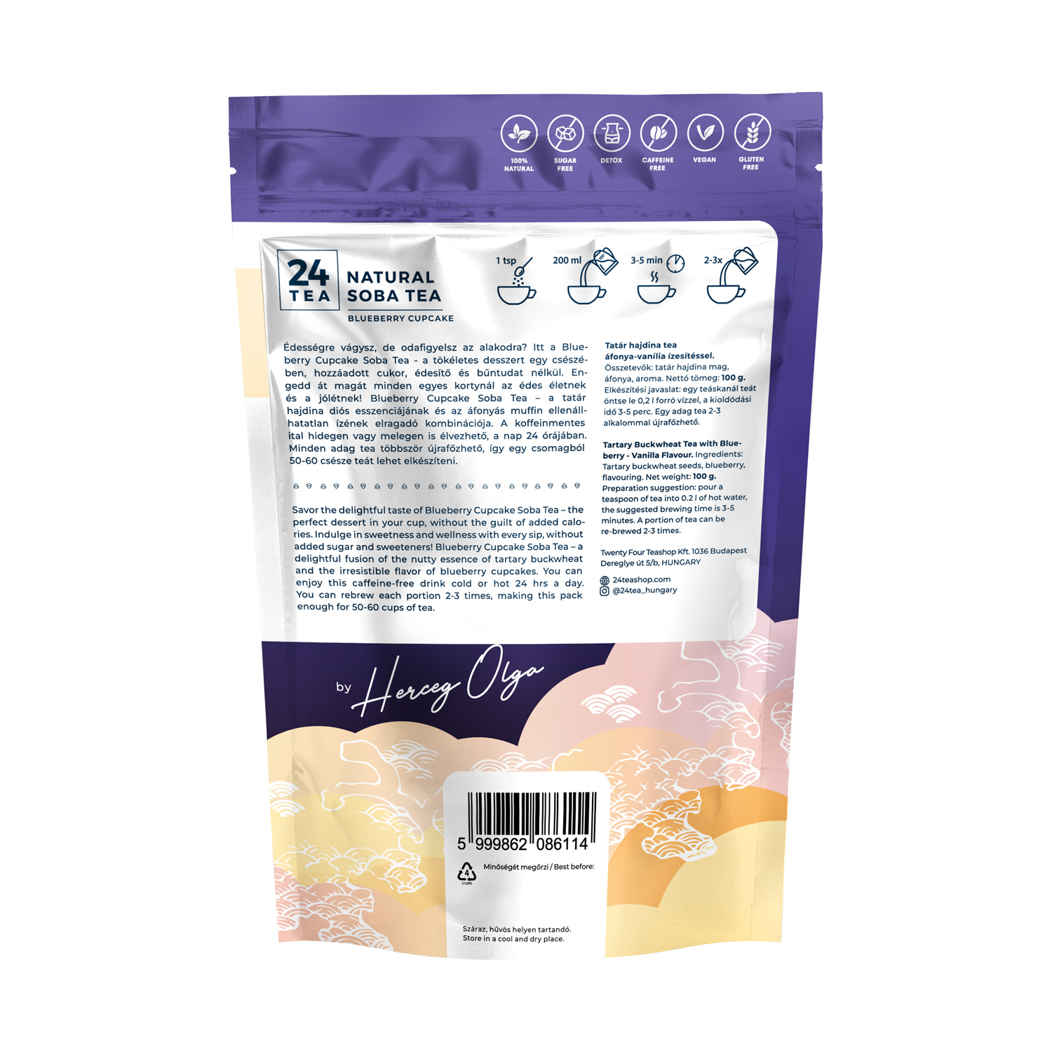 24Tea - herbatka gryczana Blueberry Cupcake 100 g