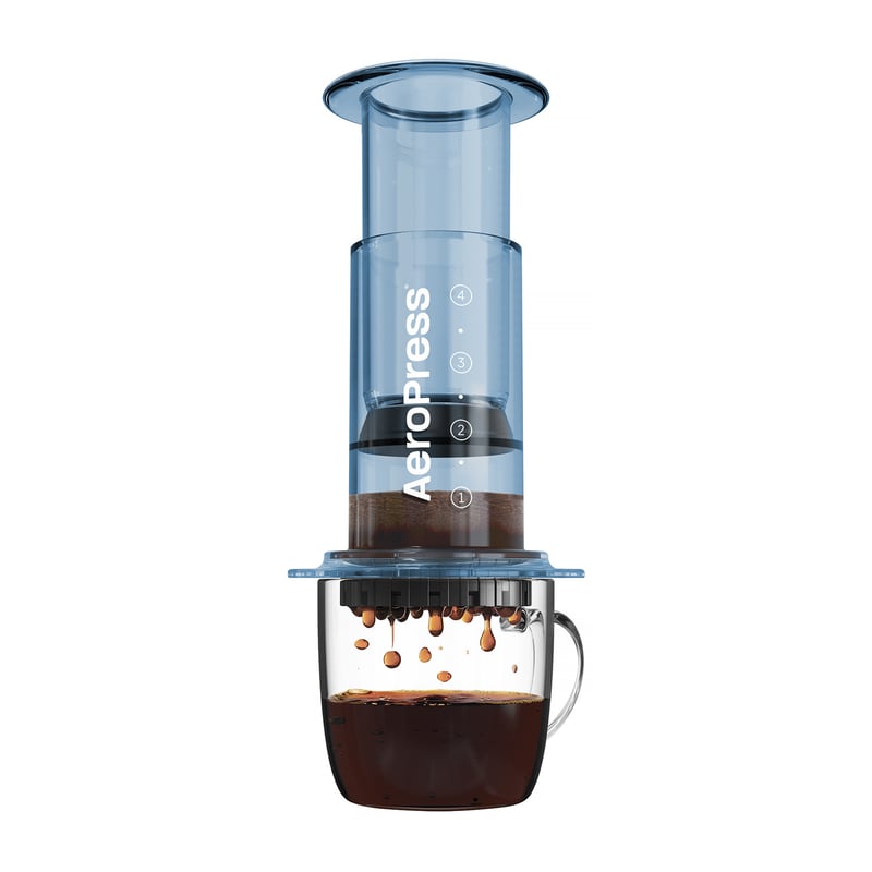 AeroPress Clear Blue - Zaparzacz do kawy niebieski